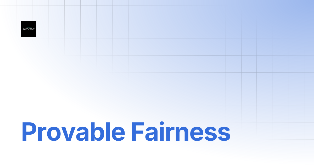 Provable Fairness | Docs